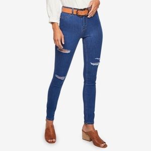 NWT FP High Waisted Distressed Skinny Jeans